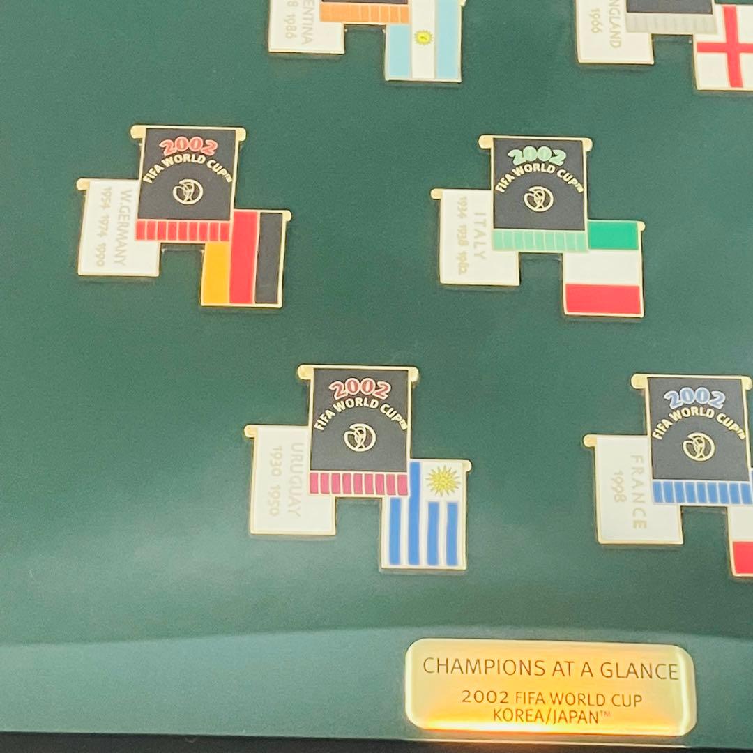 サッカー 日韓ワールドカップ ピンバッジ ピンズフレームセット 額付き