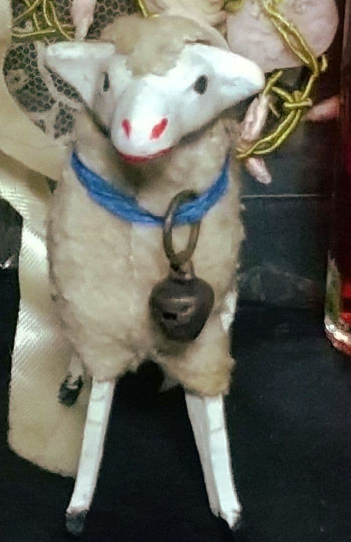 ❀ジャーマン/フランス アンティーク　鈴付きシープ/ひつじ♪クレッシュ