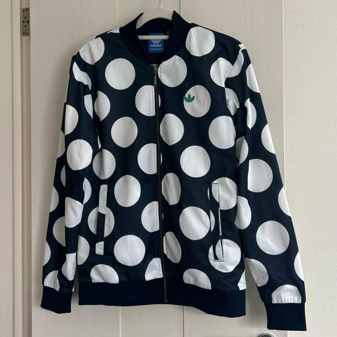 スタンスミスLサイズadidas ドット柄 トラックジャケット ネイビー