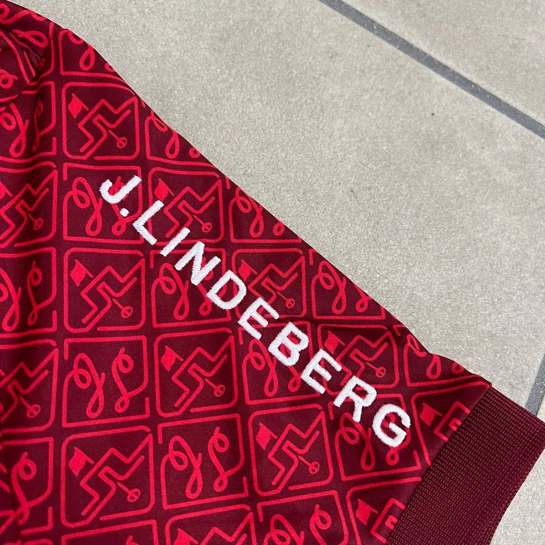 J.LINDEBERG ジェイリンドバーグ　ポロシャツ　総柄　ロゴ　メンズ　M
