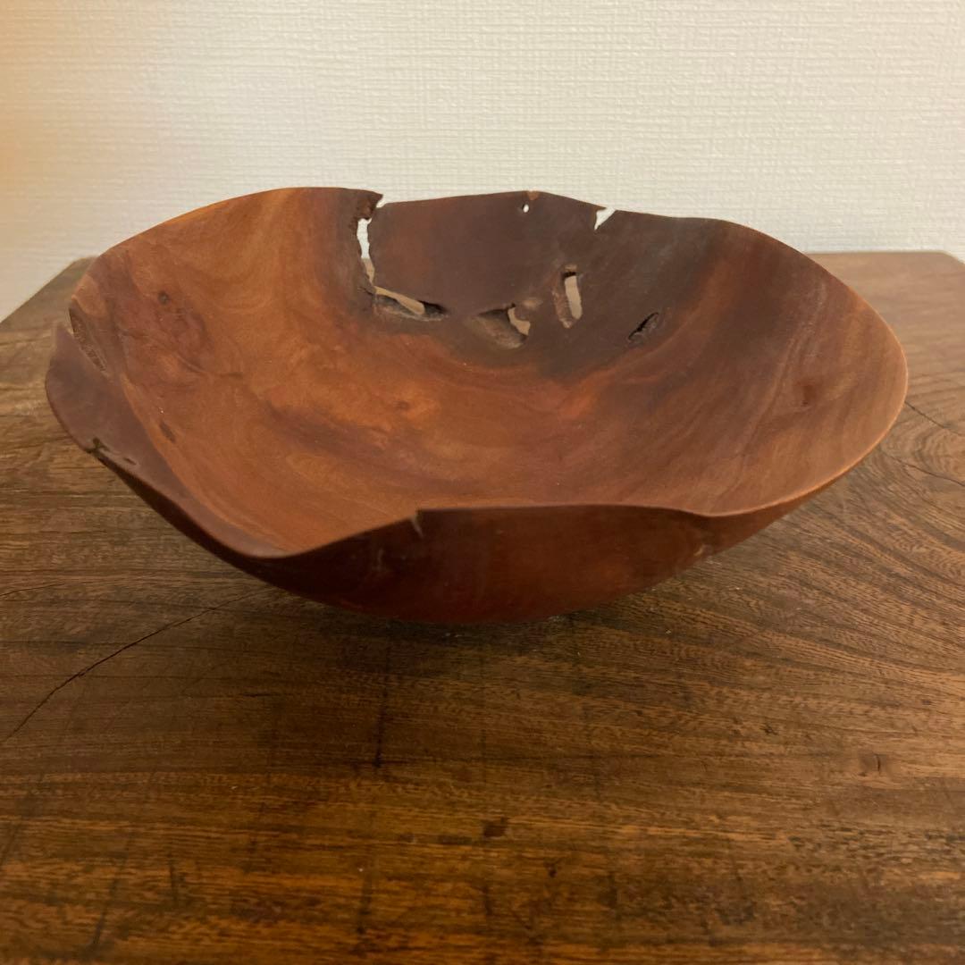 雨晴 個展購入｜木工作家 藤本健 アカギ ウッドボウル｜一点物・希少作