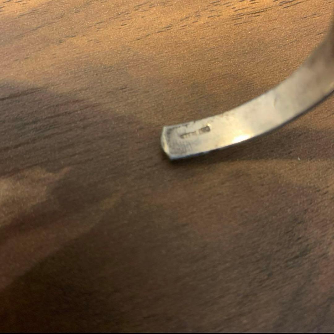 ビンテージ　ナバホ スタンプ　バングル　スターリングシルバー　インディアン