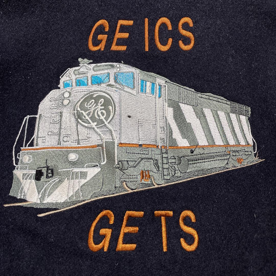 90S カナダ製 GE ゼネラル エレクトリック 列車 スタジアムジャケット