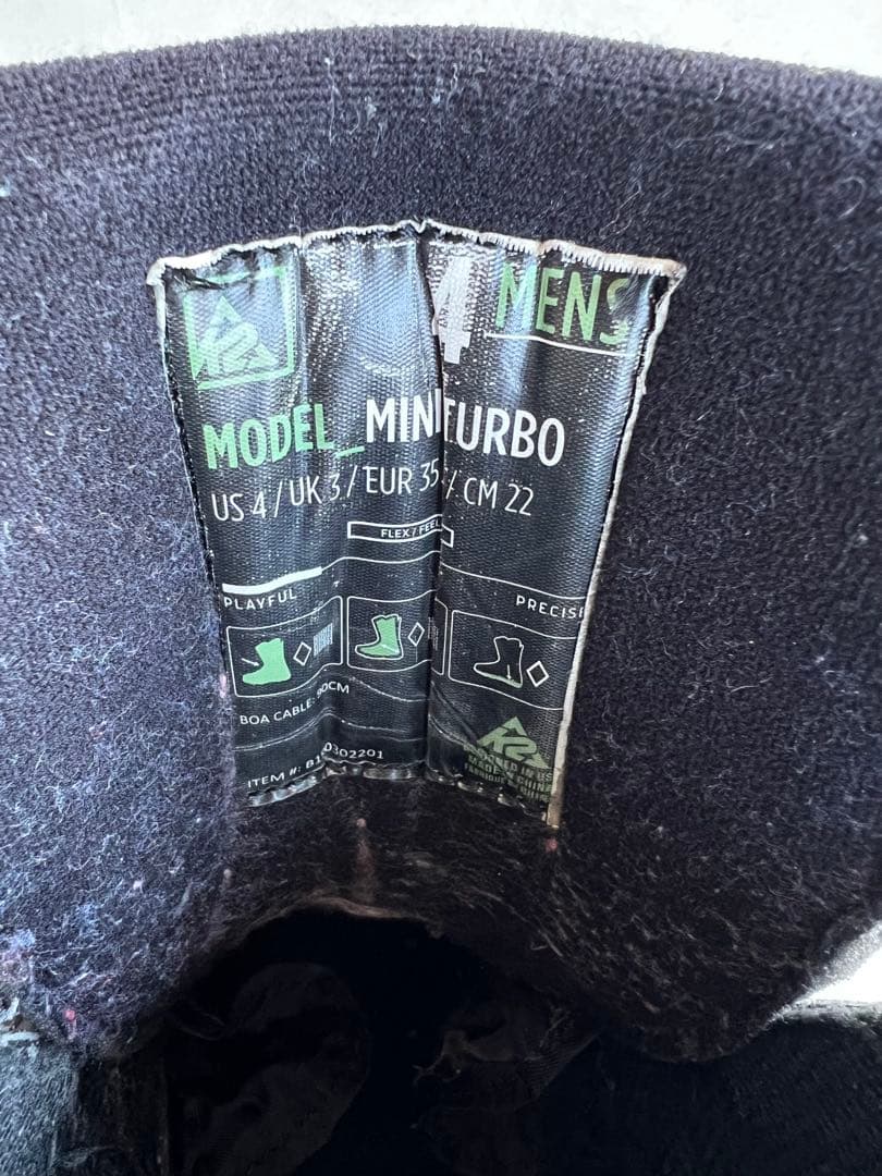 スノーボード キッズ 3点セット120cm K2 MINI TURBO