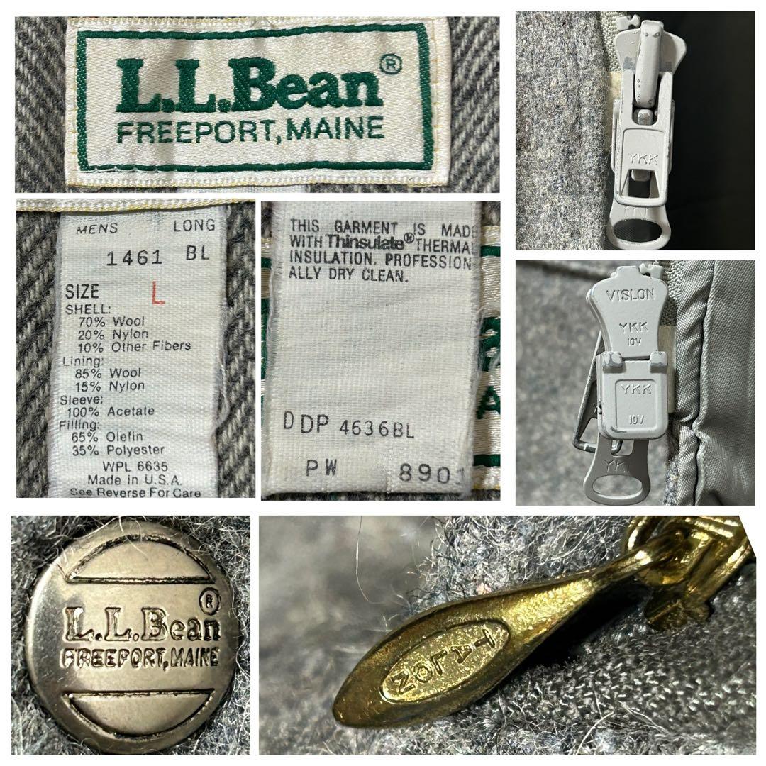 訳あり品】USA製　エルエルビーン　ウール　ストームコート　一枚袖　シンサレート