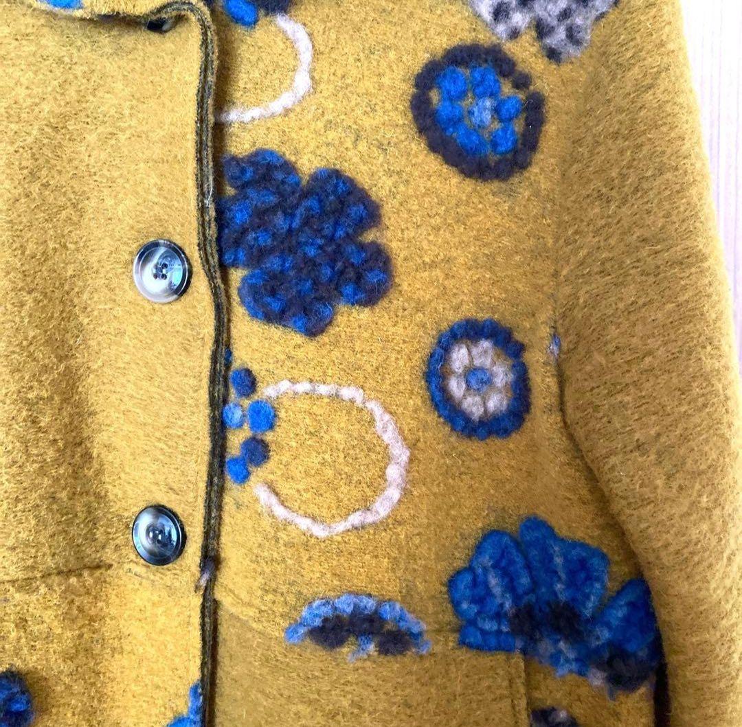 イタリア製　圧縮ウールコート　可愛いと褒められる愛されコート