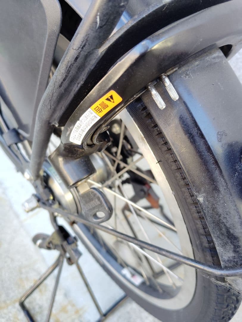 【引き取り限定・ジャンク扱い】中古ブラック電動アシスト自転車