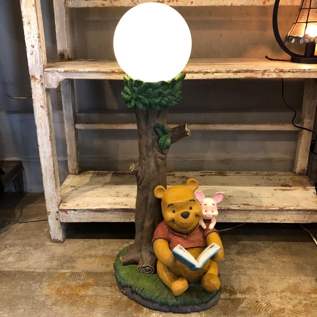 Disney】プーさん ピグレット 陶磁器 スタンドライト 照明 キャラクター