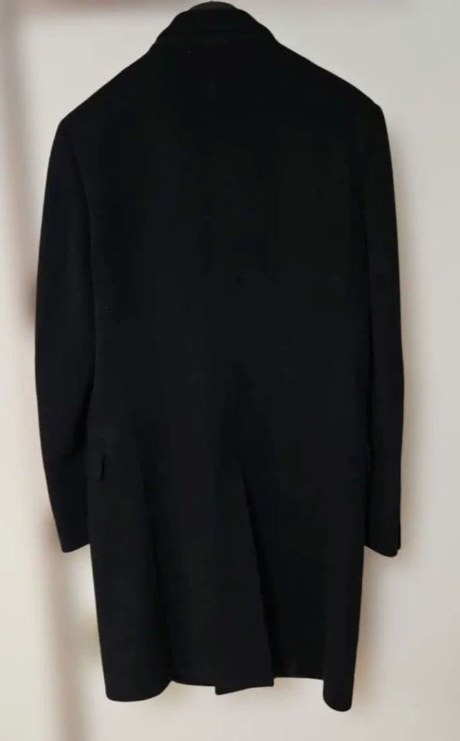 デザインワークス　カシミア100%　ブラック チェスターコート