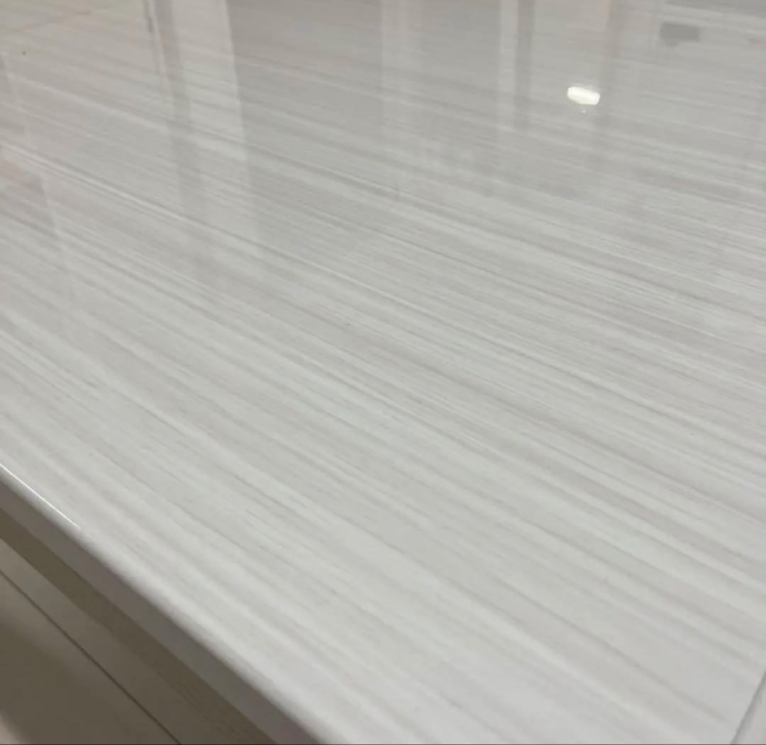 アビー　ABBY　伸長式テーブル　ホワイトUV塗装 伸長ダイニングテーブル