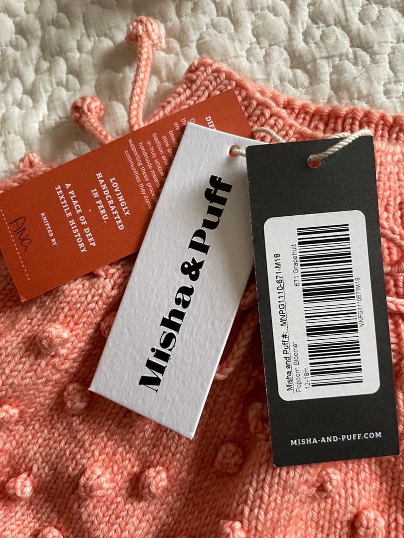 misha and puff ボンネット　ポップコーンブルマ