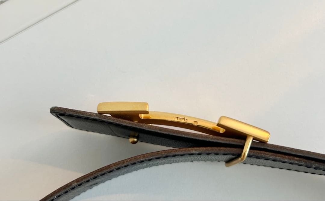 【極美品】HERMESコンスタンスリバーシブルベルト　ゴールドバックル75