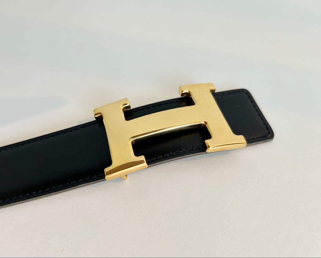 【極美品】HERMESコンスタンスリバーシブルベルト　ゴールドバックル75