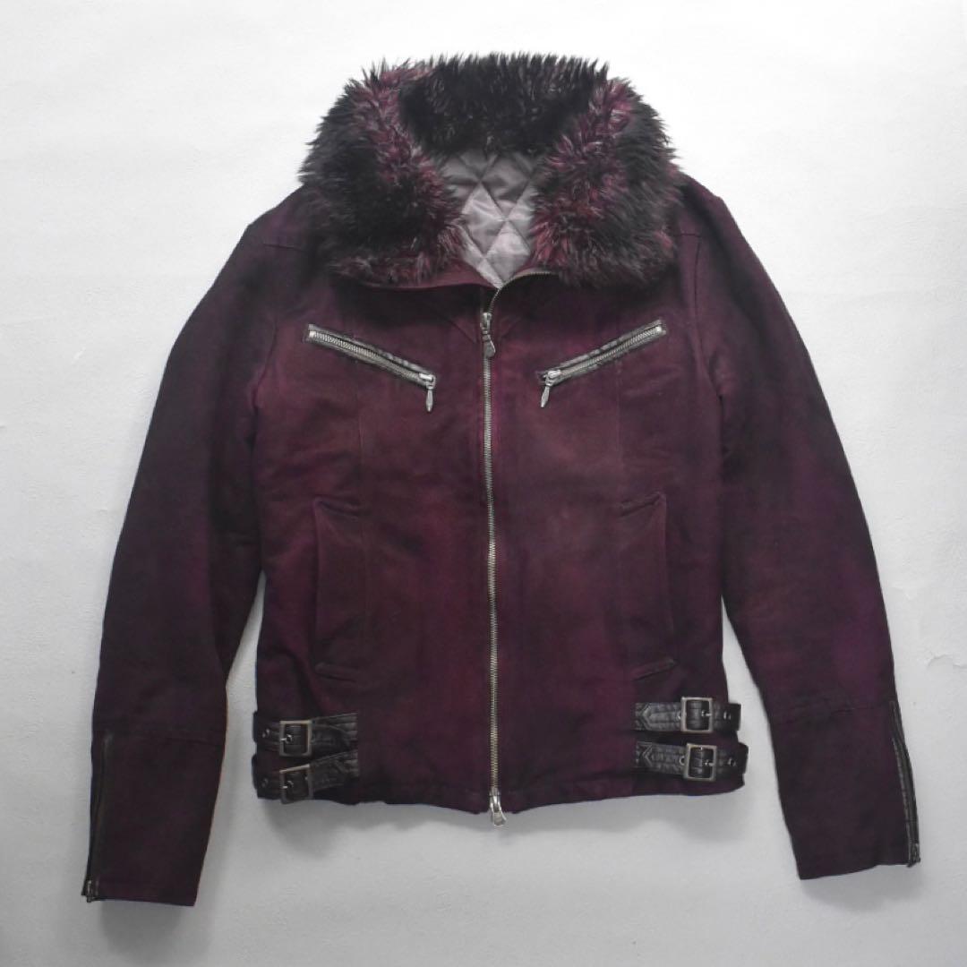 00s TORNADO MART grunge suede fur jacket - メルカリ