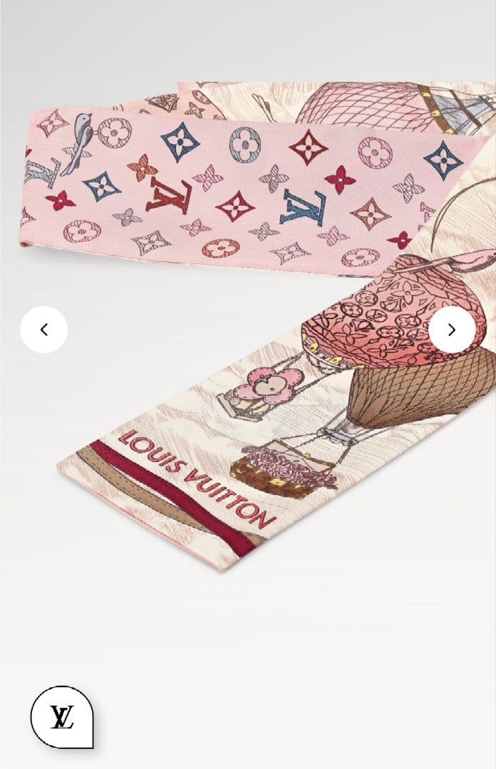 正規品★ルイヴィトン気球ヴィヴィエンヌ　モノグラム　スカーフ　バンドー　ピンク