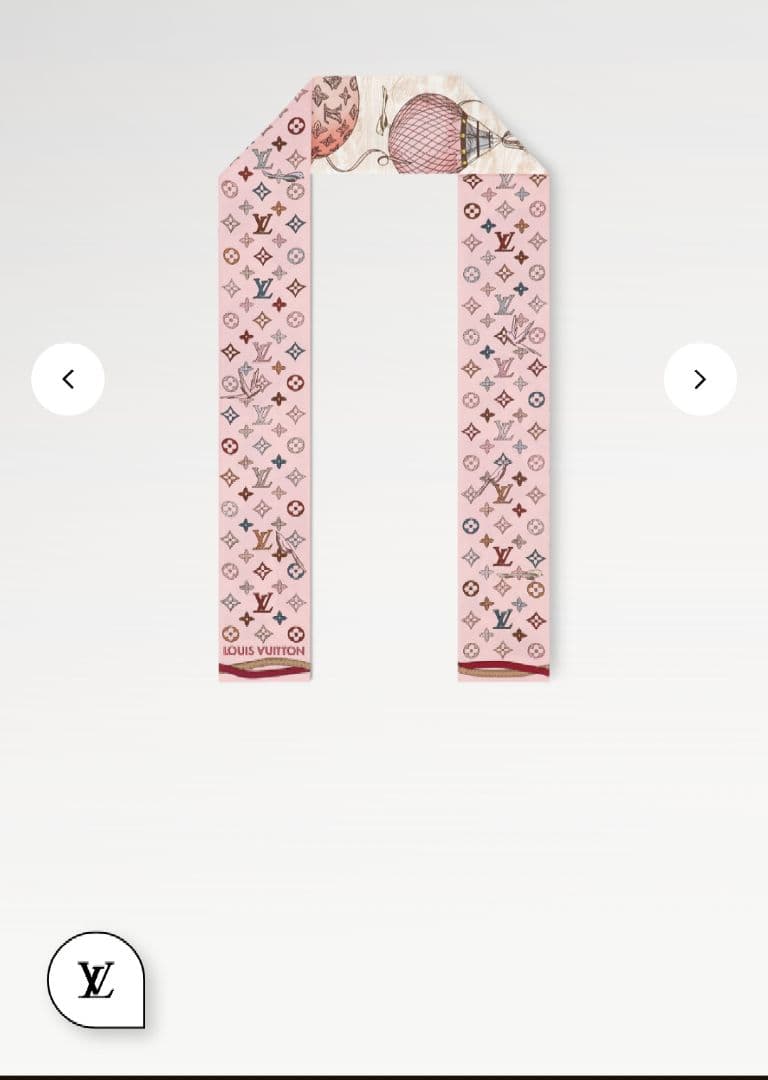 正規品★ルイヴィトン気球ヴィヴィエンヌ　モノグラム　スカーフ　バンドー　ピンク