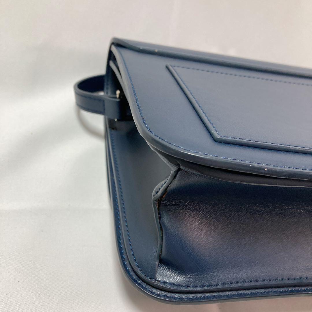 美品】貴重 VASIC ヴァジック CITY ショルダーバッグ レザー 紺色