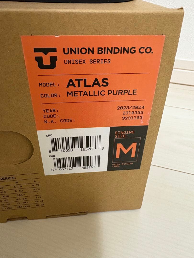 23-24 UNION ATLAS MサイズM ユニオン　アトラス　パープル
