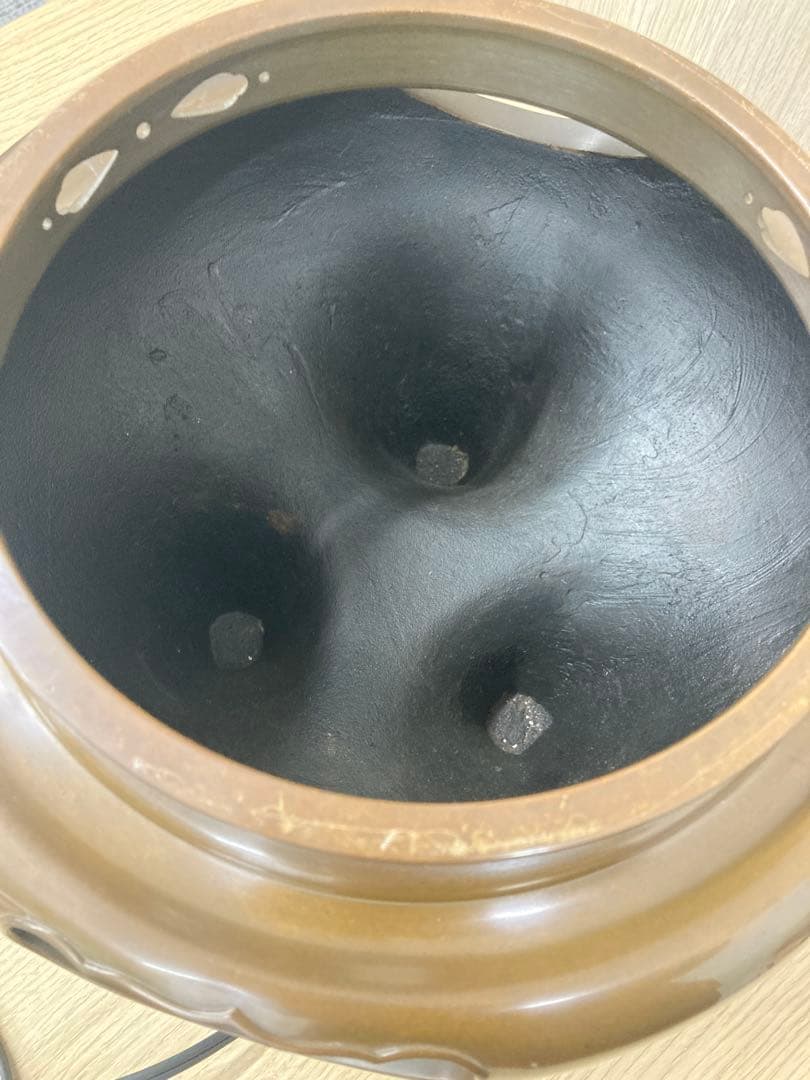 コンロ動作確認済み！ 唐銅 風炉 風炉釜 茶釜 茶道具