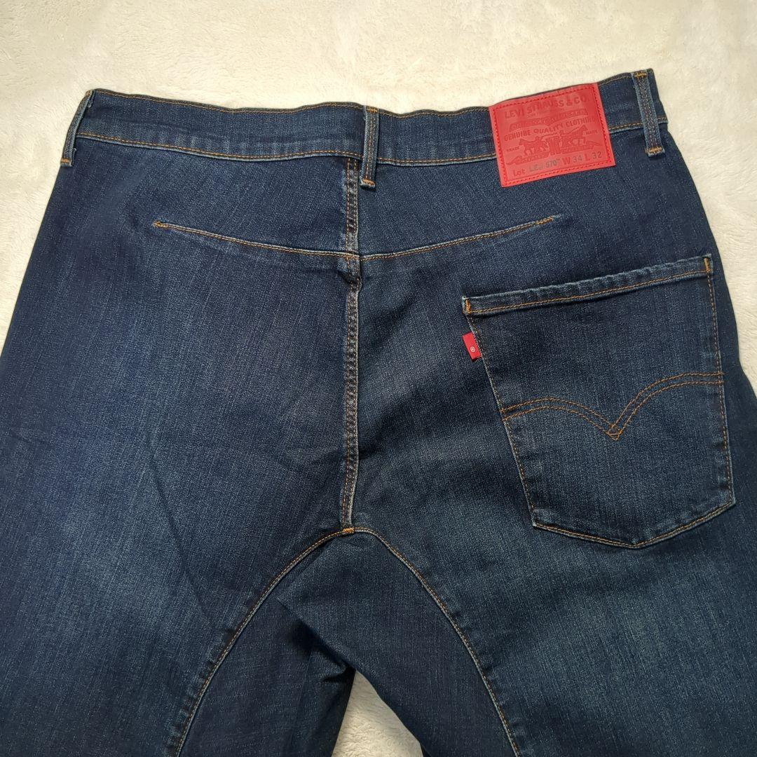 ✨キムタク！濃紺！w34✨LEVI'S LEJ570 バギーテーパード 立体裁断