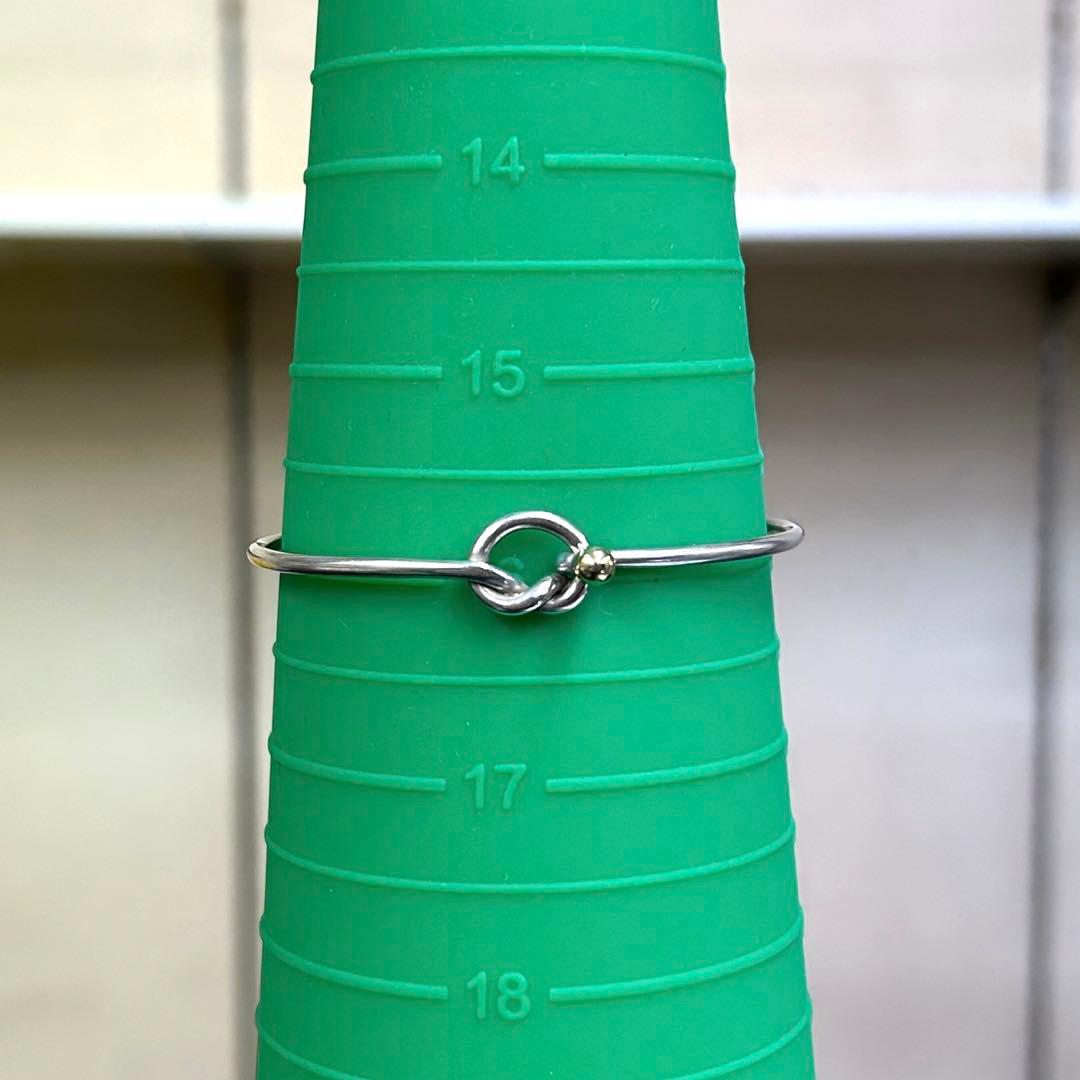 ティファニー　バングル　ラブノット　フックアイ　シルバー925 ×ゴールド750