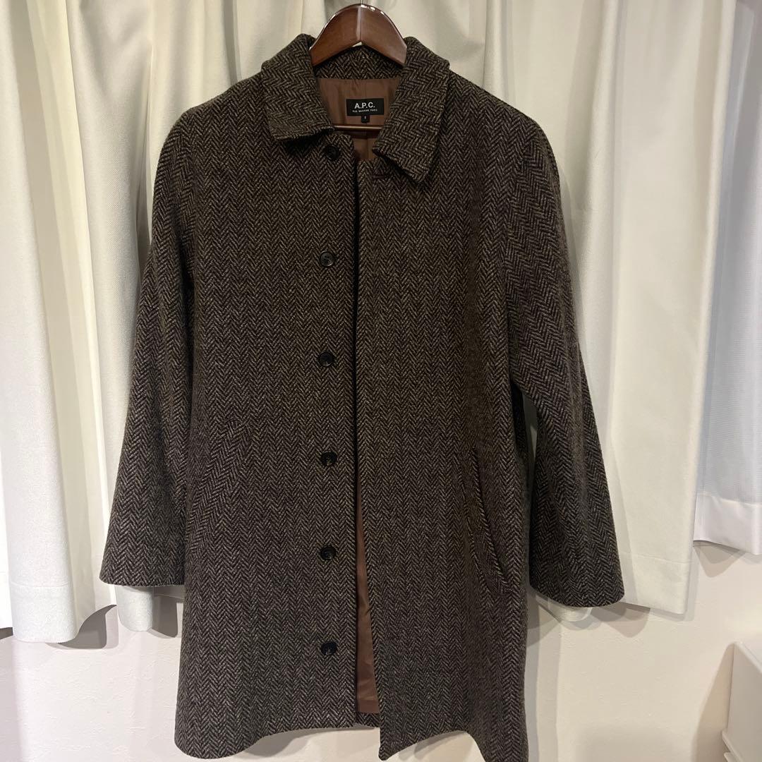 A.P.C. ヘリンボーンチェスターコート Sの通販はau PAY マーケット