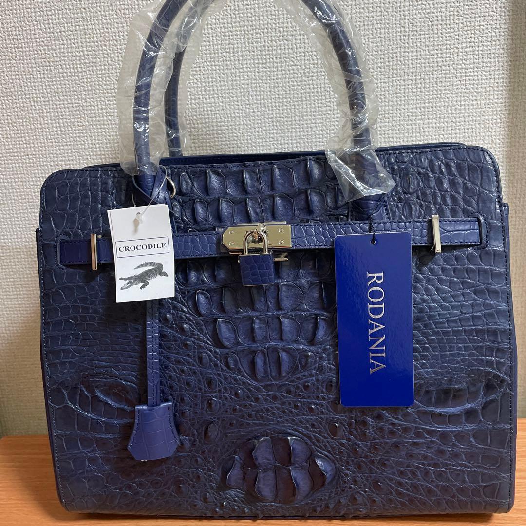 41 未使用品 RODANIA 2way ハンドバッグ クロコダイル本革 | Shop at