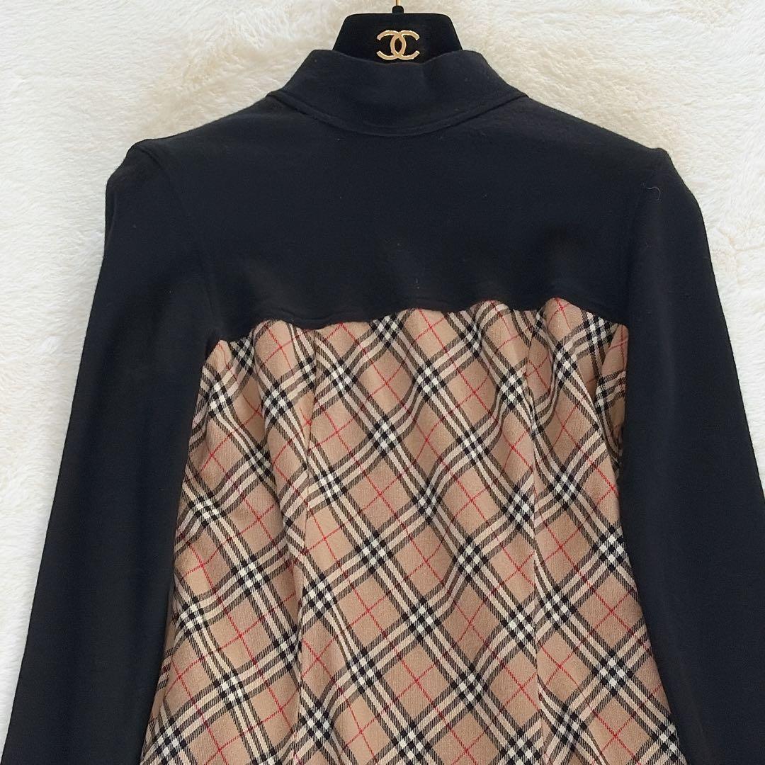 【バーバリーズブルーレーベル】アシメタートル ドッキングワンピース ノバチェック