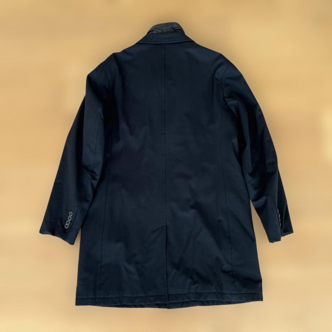 HERNO ネイビー ライナー付きチェスターコート