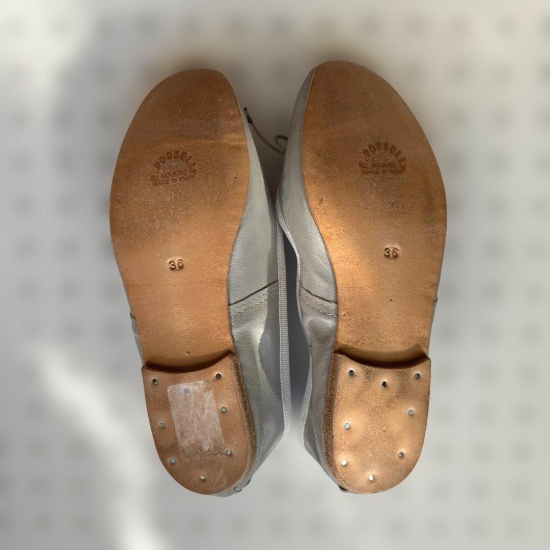 美品ポルセリ バレエシューズ グレー 36 - メルカリ