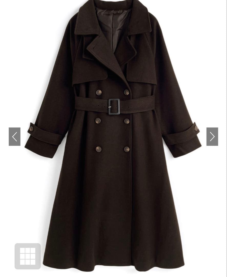 襟2Wayベルト付きロングコート[ze930] タグ付き - メルカリ