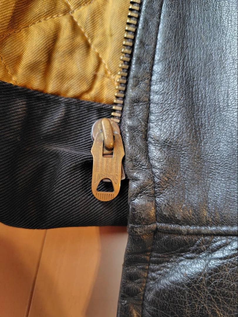 ビンテージ　ロンジャン　シングル　レザー