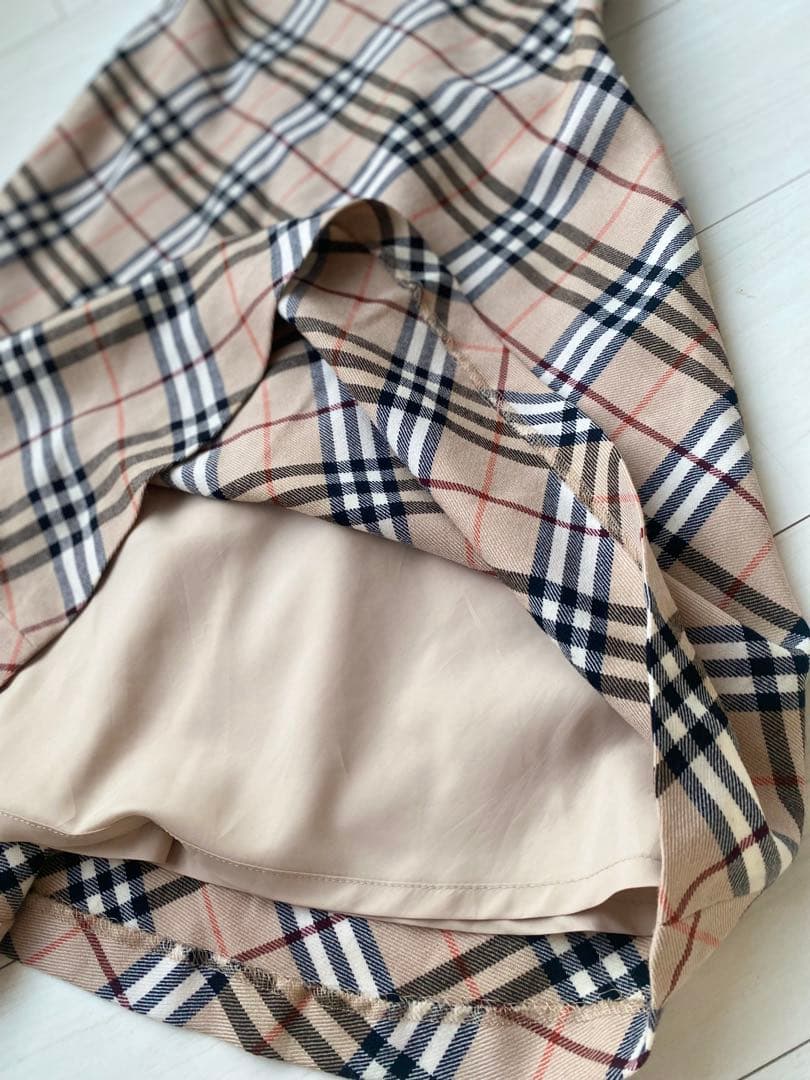 Burberry バーバリーブルーレーベル ノバチェック上品ワンピ　定価5.8万