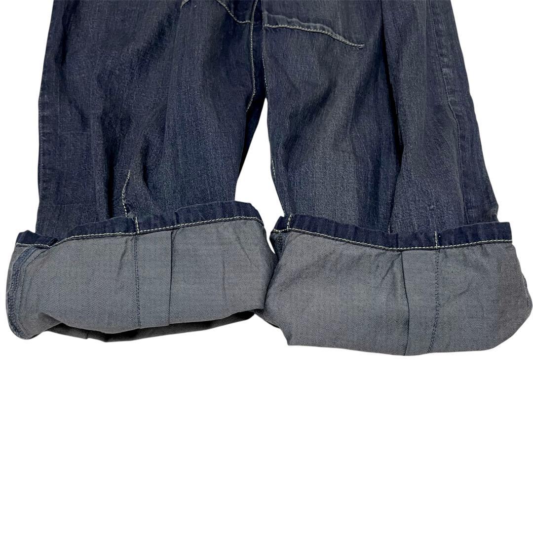 新品未使用✨ayaneアヤン ダンガリーバレルレッグワイドパンツ デニム 38