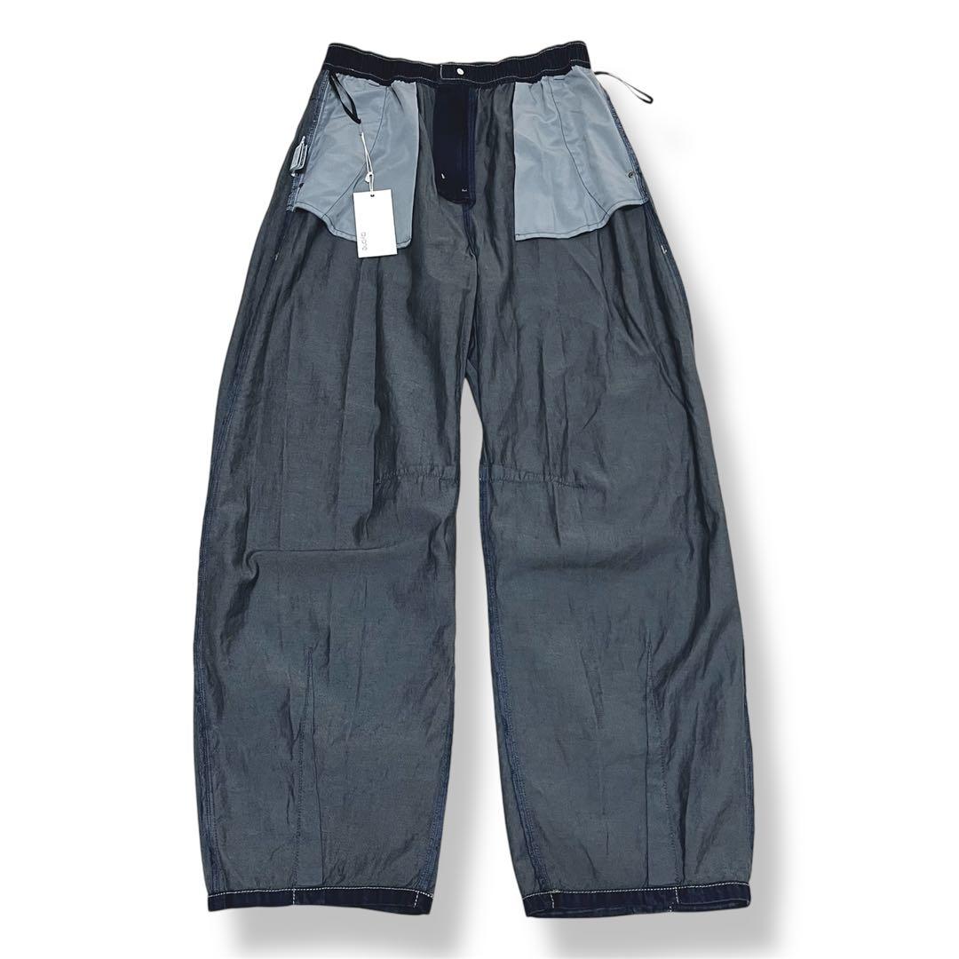 新品未使用✨ayaneアヤン ダンガリーバレルレッグワイドパンツ デニム 38