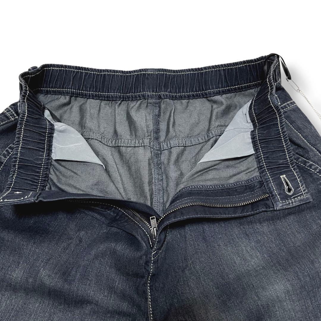 新品未使用✨ayaneアヤン ダンガリーバレルレッグワイドパンツ デニム 38