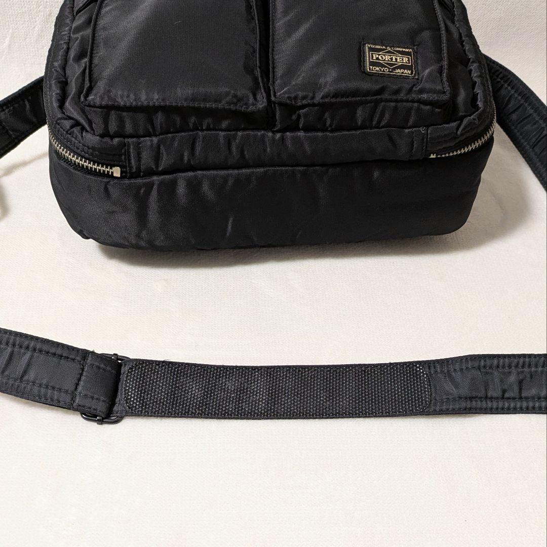 ポーター タンカー ショルダーバッグ 2層 黒 PORTER TANKER