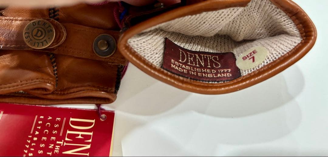 《新品・タグ付》Dents デンツ★手袋 レザー グローブ イギリス製 カシミア