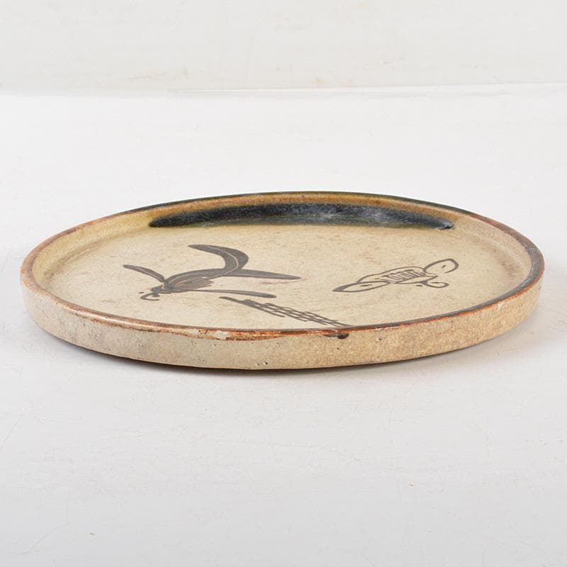 美濃焼 織部焼 飾り皿 石皿 行灯皿 C 6540 - メルカリ