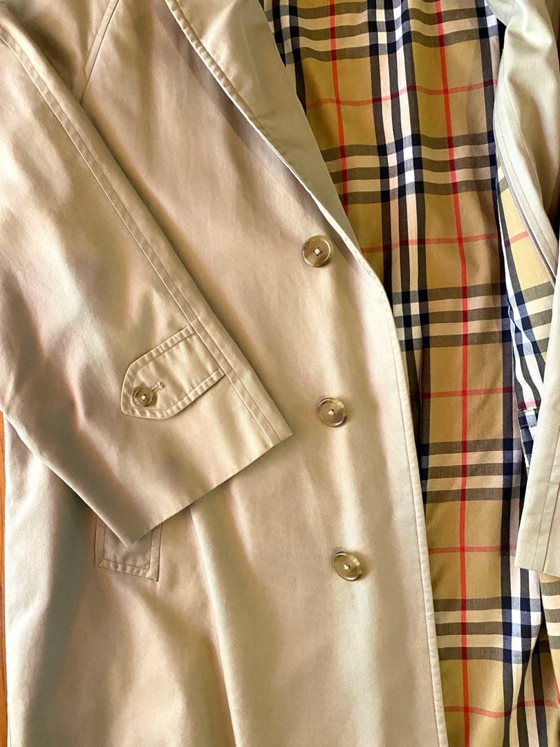 ◆美品◆Burberry ステンカラーコート ベージュ ノバチェックライナーＭ