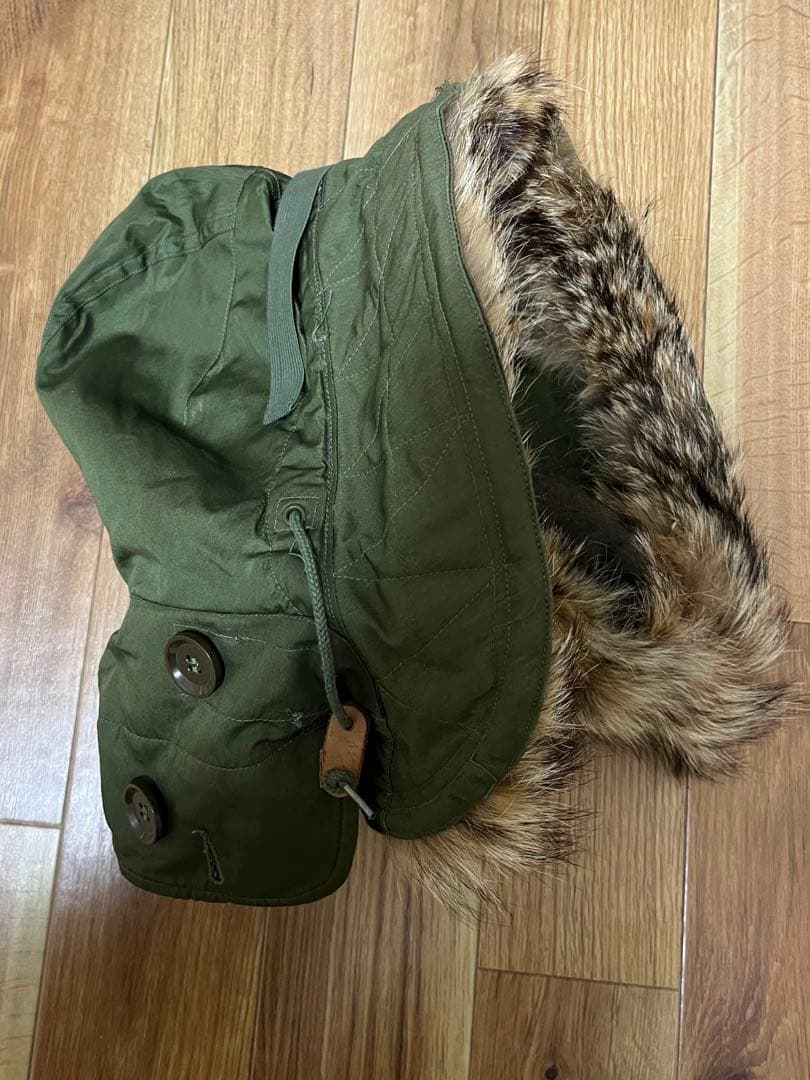 50s アメリカ軍 実物 M51 フード コヨーテファー ワイヤー付き 米軍