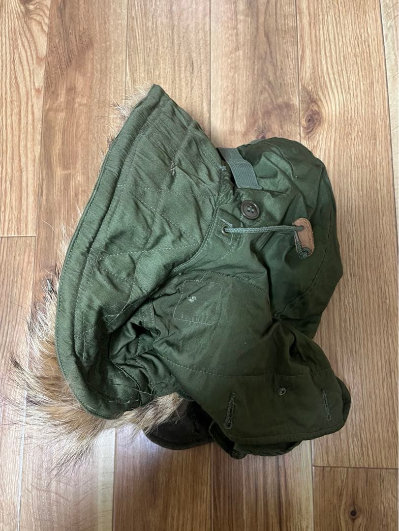 50s アメリカ軍 実物 M51 フード コヨーテファー ワイヤー付き 米軍