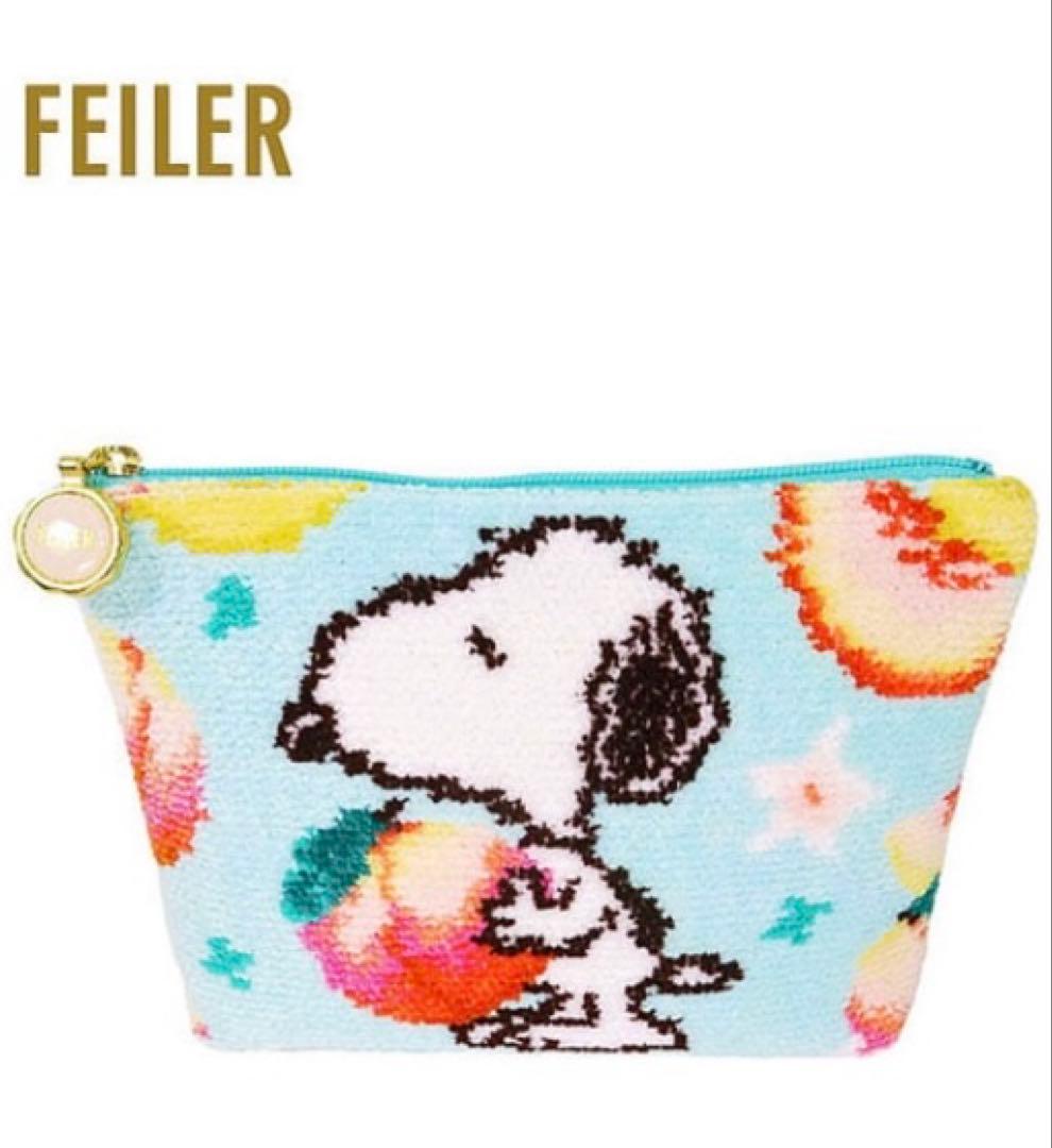 新品未使用 スヌーピー PEANUTSxフェイラー コラボ ポーチ ピーチ