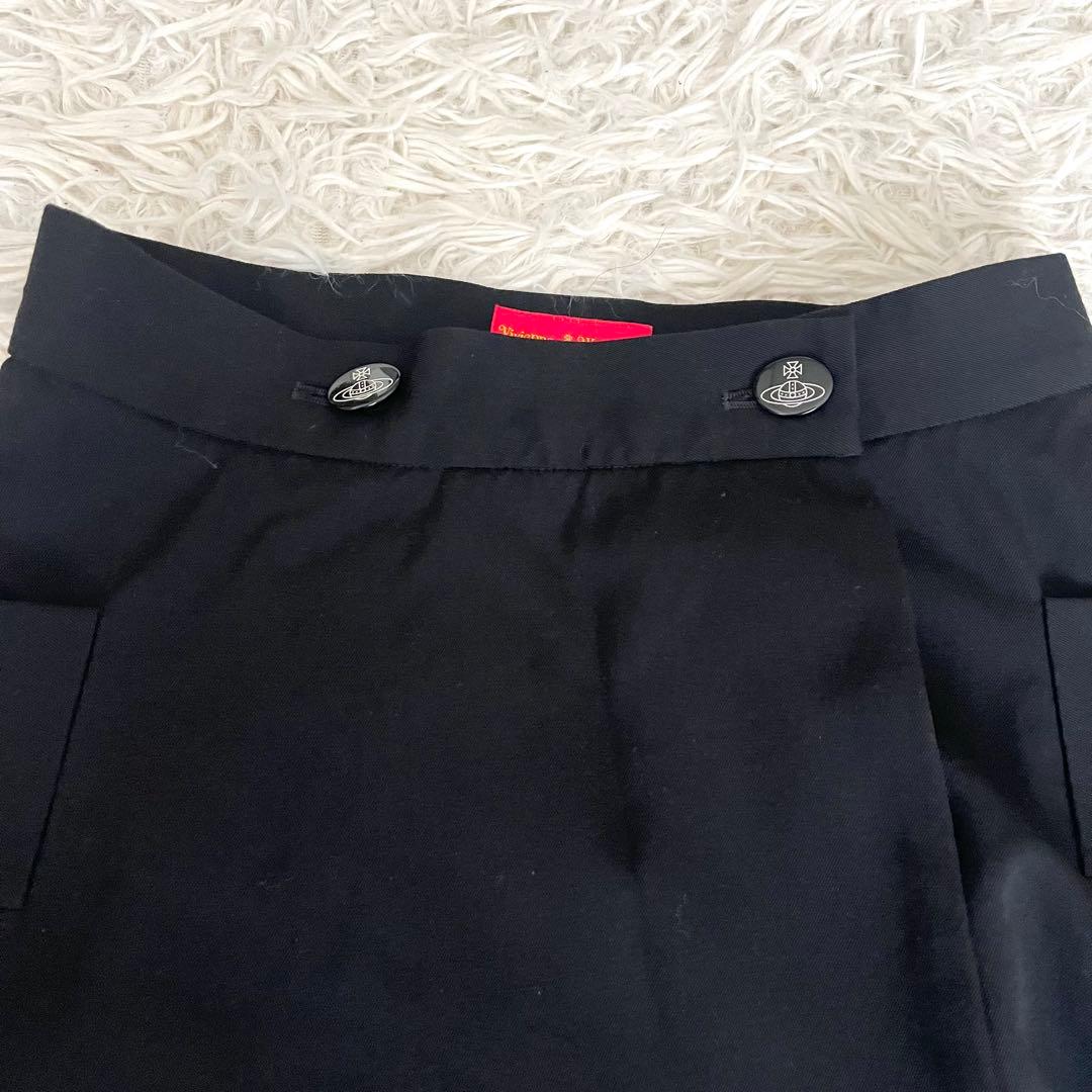 ヴィヴィアンウエストウッド　ラップスカート オーブボタン　黒 Mサイズ