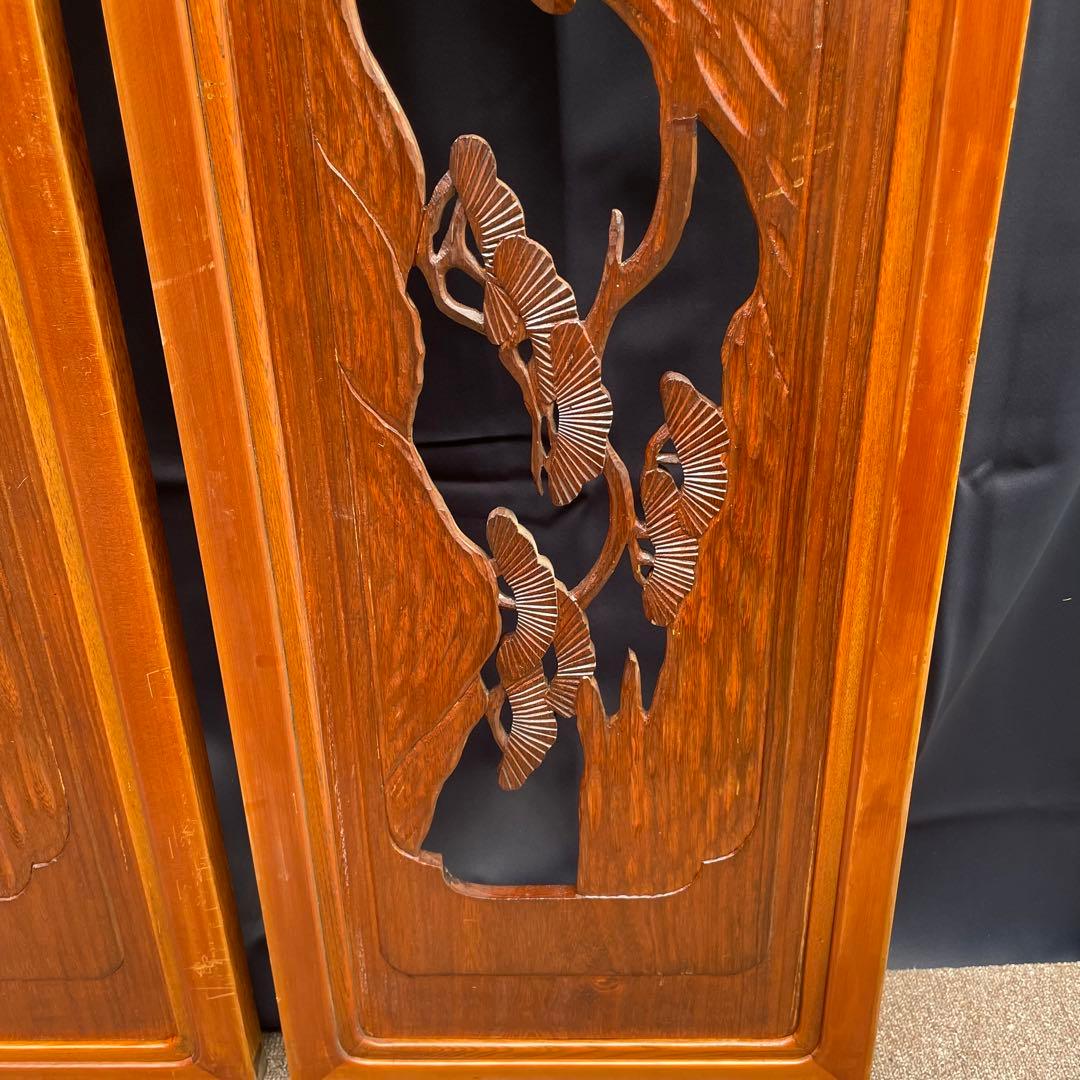 【送料込‼︎土日発送】欄間　2枚セット　レトロ　昭和　和室　手彫り