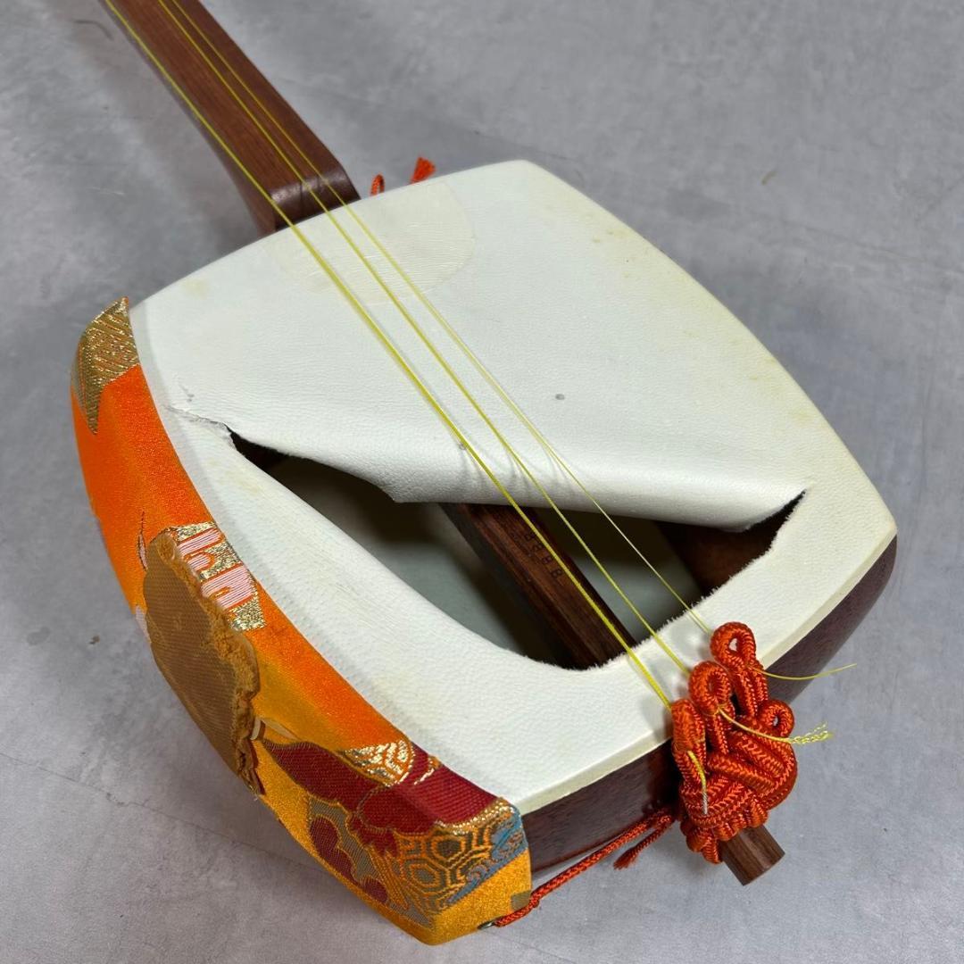三味線　地唄　中棹　東さわり　本皮　三つ折り
