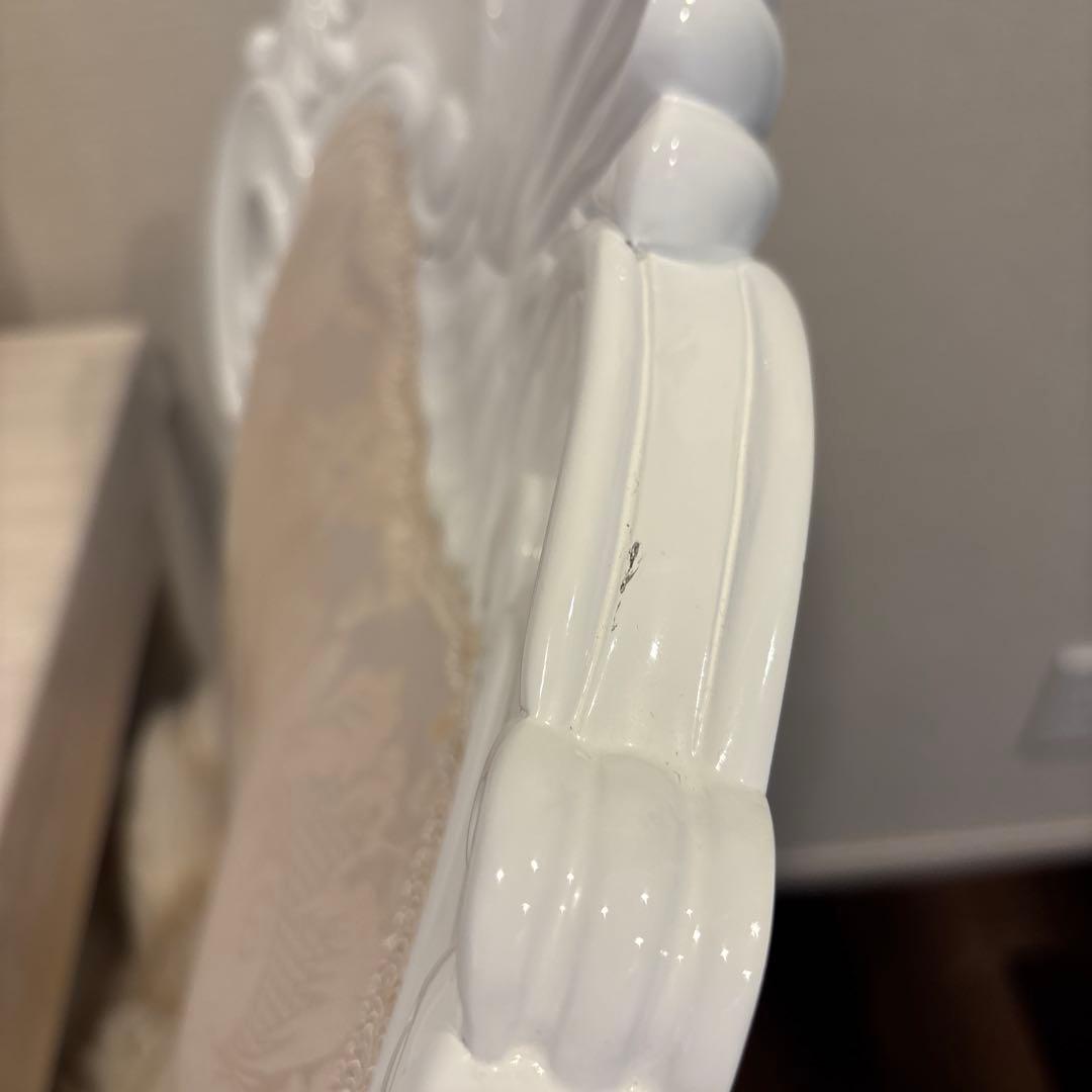 ダイニングチェア　ホワイト　ビバリーヒルズ　猫脚　ロココ家具　2脚セット　椅子