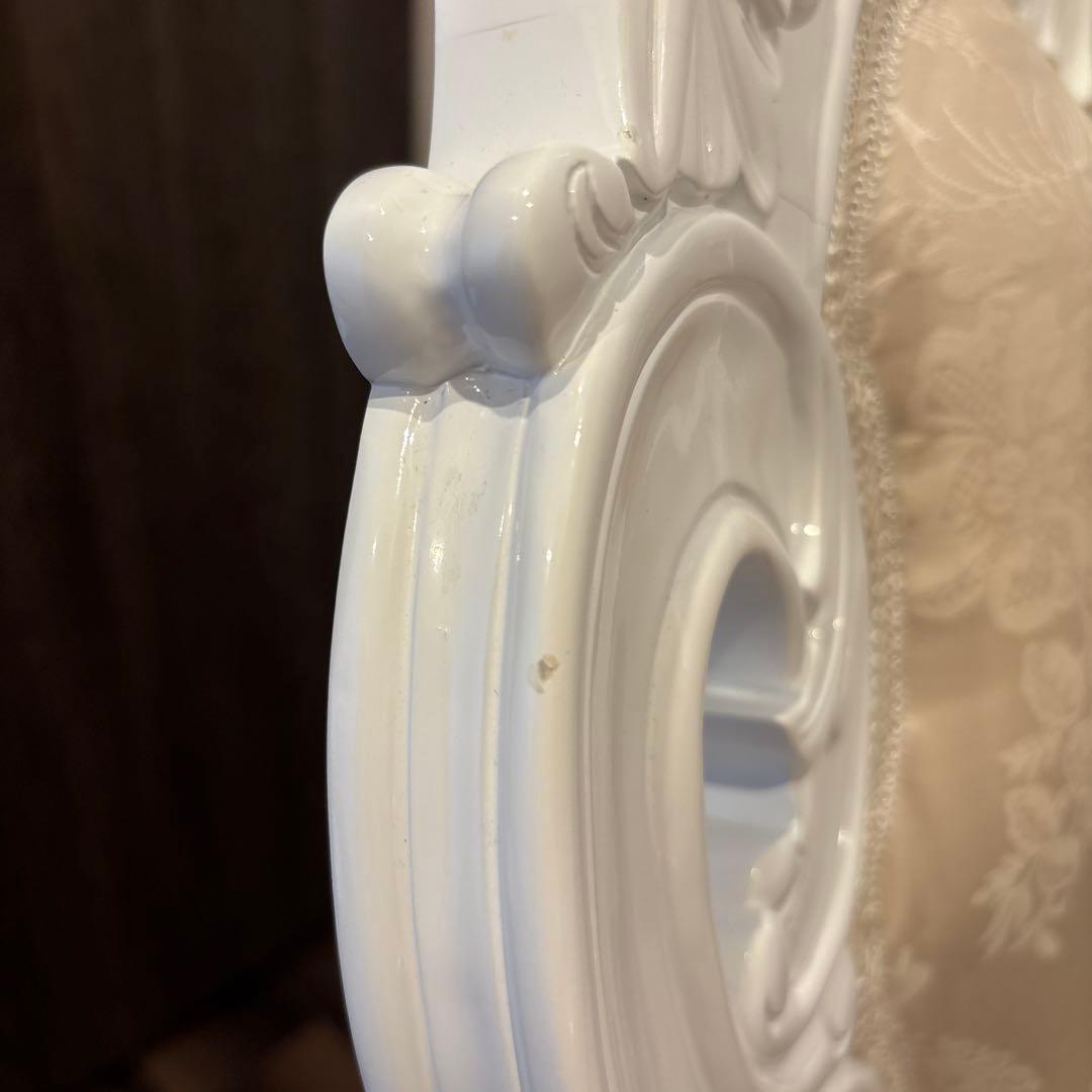 ダイニングチェア　ホワイト　ビバリーヒルズ　猫脚　ロココ家具　2脚セット　椅子