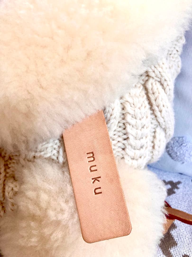 mukuムートン&ニットと牛革のリュック【にちょさま】専用