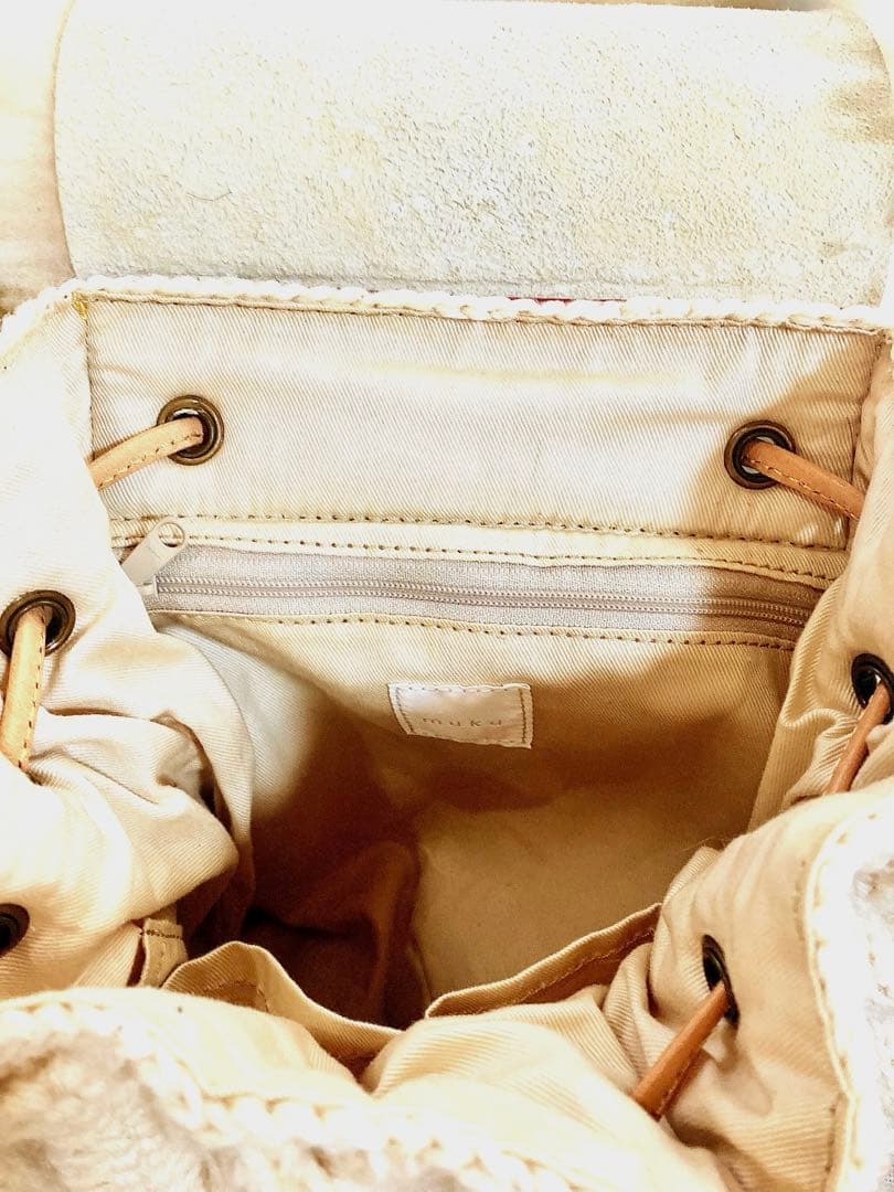 mukuムートン&ニットと牛革のリュック【にちょさま】専用